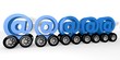 3d graphic of a fast new symbol on a truck