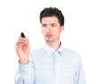 Foto: Businessman writing with a marker Businessman writing with a marker