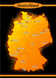 Deutschlandkarte mit Bundesländern und Hauptstädten
