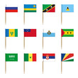 Set of international flags