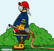 firefighter with hose