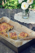 Homemade lemon pie in baking pan