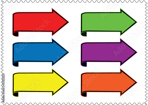 Vector: Set of colorful vector arrows Set of colorful vector arrows