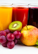 Photo: Fresh juices isolated on white Fresh juices isolated on white