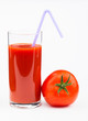 Photo: Tomato juice isolated on white Tomato juice isolated on white