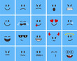 Metro blue emoticons