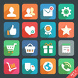 Universal Flat icons set for Web and Mobile App. Profile, Favori
