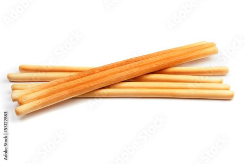 Photo: Breadsticks on white background Breadsticks on white background