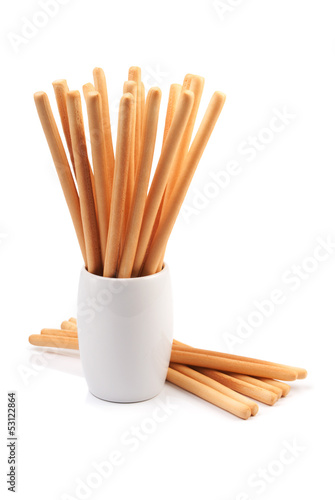 Photo: Breadsticks in a glass Breadsticks in a glass