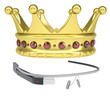 Illustration: Google Glass and a golden crown Google Glass and a golden crown