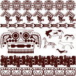 Set of ancient American ornaments