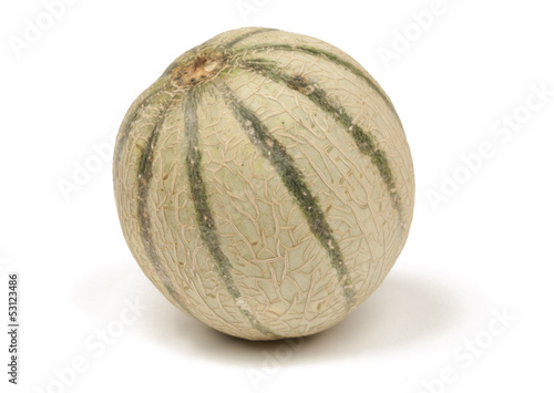 Photo: Honeydew melon isolated on white with path Honeydew melon isolated on white with path