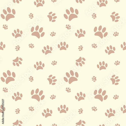 Vector: Background with dog paw print and bone Background with dog paw print and bone