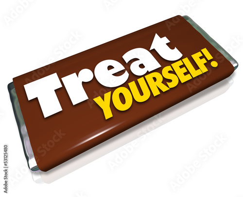 Illustration: Treat Yourself Chocolate Candy Bar Indulgence Treat Yourself Chocolate Candy Bar Indulgence