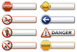 Prohibition, warning, danger banner