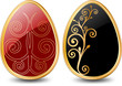 Vector: Easter Egg. Vector illustration in black over Easter Egg. Vector illustration in black over