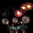 Colorful fireworks over night sky