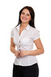 Successful business woman looking confident and smiling
