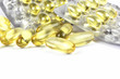 fish oil on the white backgrond