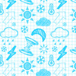 Weather hand drawn seamless pattern.