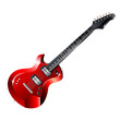 Electric guitar, isolated on white background