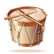 Traditional drum, isolated on white background