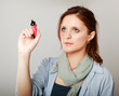 Business woman designing a plan on screen