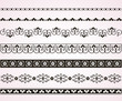 Set of filigree decorative borders