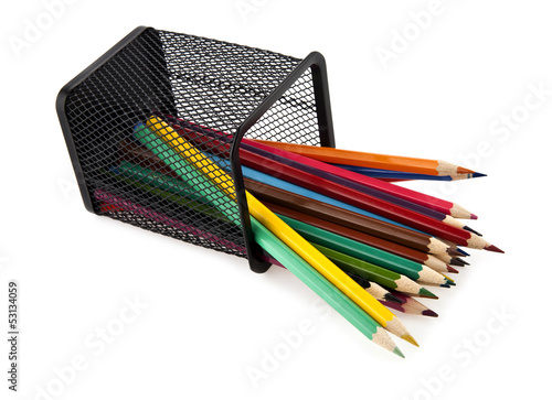 Photo: pencils in a basket pencils in a basket