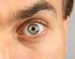 male eye, menacing-looking