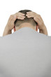 man in grief isolated