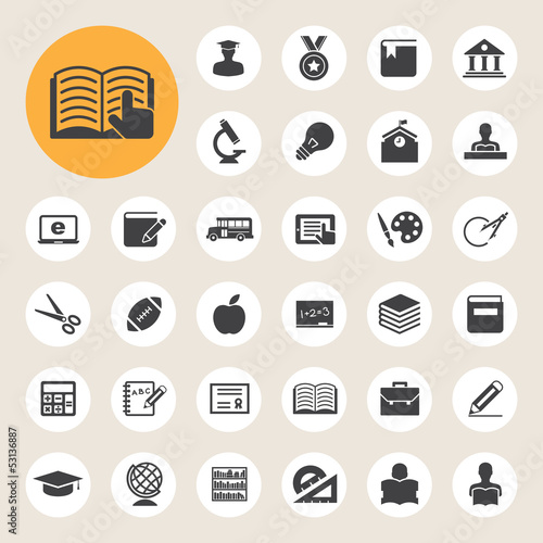 Vector: Education icons set. Illustration Education icons set. Illustration