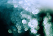celebratory background from shone blue garlands in the night sky