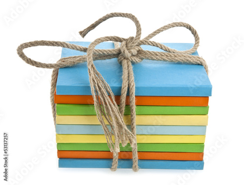 Photo: books are strung a rope books are strung a rope