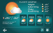 Collection of weather icons for mobile and web, vector