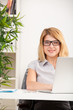 woman wearing glasses