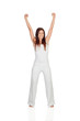 Attractive girl dressed in white