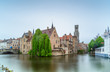 Photo: Bruges or Brugge, Rozenhoedkaai canal. Long exposure. Belgium. Bruges or Brugge, Rozenhoedkaai canal. Long exposure. Belgium.