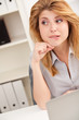 Smiling office worker