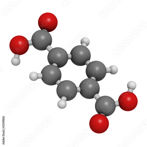 Illustration: Terephthalic acid, polyester (PET, polyethylene terephthalate) p Terephthalic acid, polyester (PET, polyethylene terephthalate) p