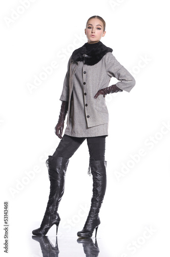 Photo: Portrait of a styled professional model Portrait of a styled professional model