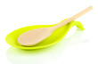 Bright stand spoons isolated on white