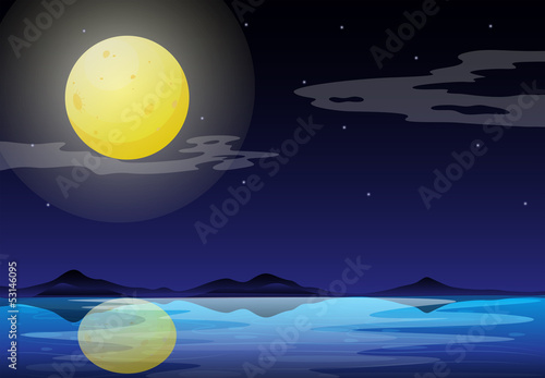 A moonlight   scenery