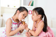 Photo: Asian girls eating ice cream Asian girls eating ice cream