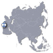 Asienkarte mit Israel
