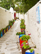 Narrow Street on the island of Mykonos Greece