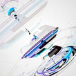 Futuristic abstract shape illustration, technology background