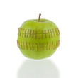 Sliced apple halves