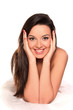 Portrait Of A Smiling Brunette...