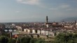 Italy. Florence. View of the city on top, midday sun